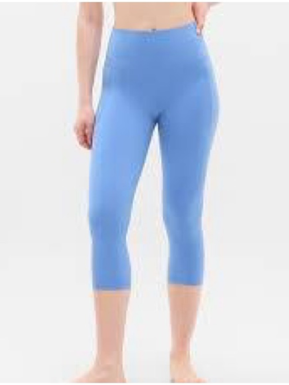 Athleta High Rise Capri Leggings Light Blue Workout Crop Size S